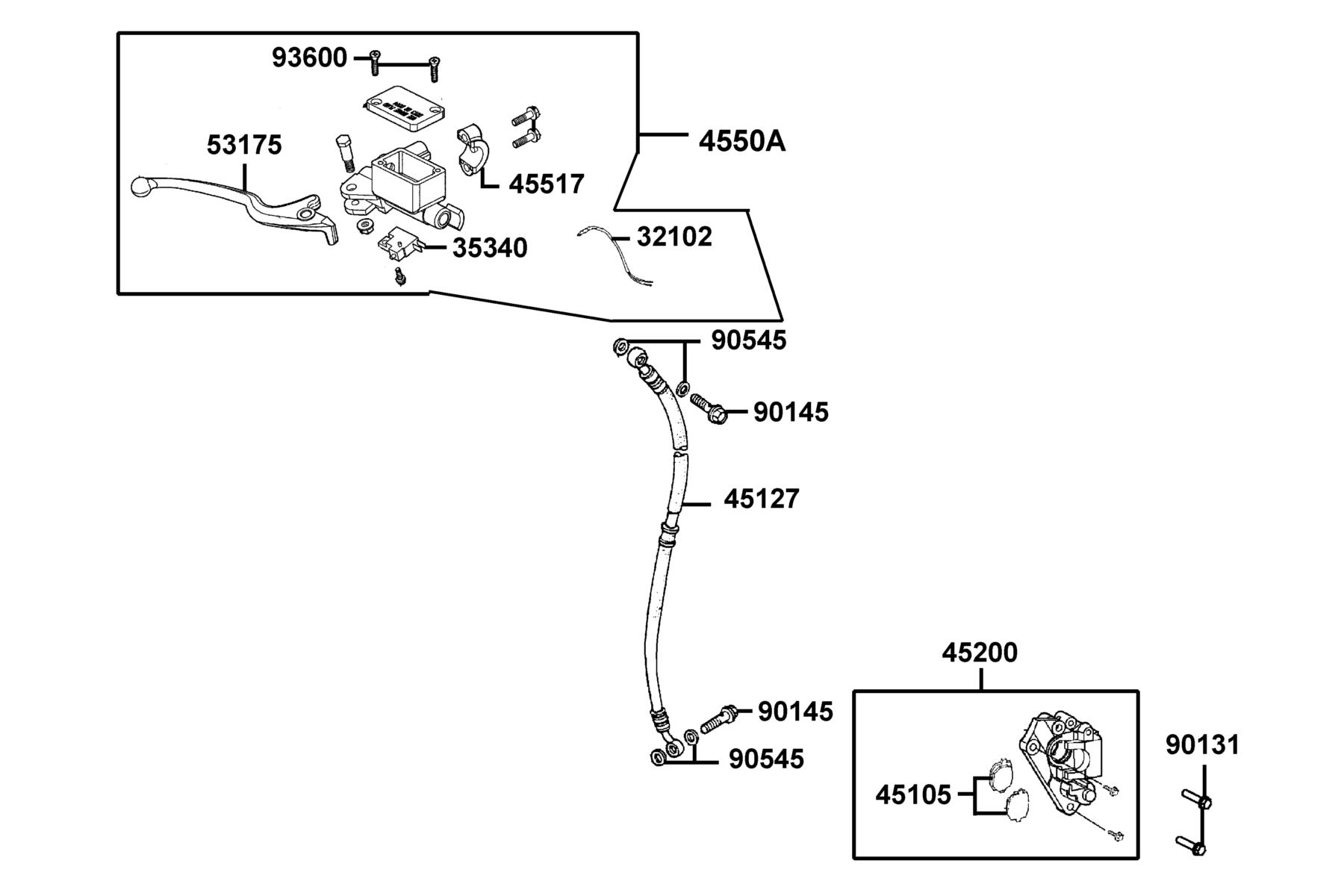 SUPER 8 50X (2020) Brake Master Cylinder parts diagram